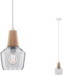 PAULMANN Pendelleuchte "Neordic Ylvie max. 1x20W Klar/Holz 230V Glas/Holz", braun