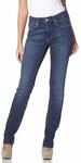 Stretch-Jeans MAC "Melanie", Damen, Gr. 34, L&auml;nge 34, blau (new basic wash),