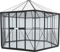 Gew&auml;chshaus VITAVIA "Juno 9000, mit Stahlfundamentrahmen", schwarz, B:336cm