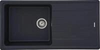 Einbausp&uuml;le RESPEKTA "COLUMBIA100X50G", schwarz, B:100cm T:50cm, Verbundwerkstoff,