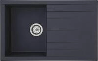 Einbausp&uuml;le RESPEKTA, schwarz, B:80cm H:21cm T:50cm, Verbundwerkstoff,