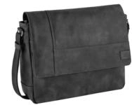 Messenger Bag CAMEL ACTIVE "Laos", Herren, Gr. B/H/T: 40cm x 28cm x 13cm, schwarz,