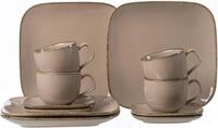 Kaffeeservice RITZENHOFF & BREKER "Geschirr-Set, Service CASA", braun (nougat), 12