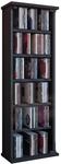 Media-Regal VCM "Holz CD DVD Stand Regal Schrank Vetro Glast&uuml;r", schwarz, B:31cm