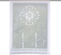 Scheibengardine HOME WOHNIDEEN "ALEGRA" Gr. 2, wei&szlig;, B:90cm H:100cm, Polyester,