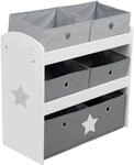 Kinderregal ROBA "Stars, grau", Baby, Gr. B/H/T: 64cm x 67cm x 30cm, offene F&auml;cher,
