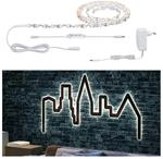 PAULMANN LED-Streifen "Function FlexLED 3D Set 3m 8W 230V/24V 24VA Wei&szlig;", wei&szlig;,