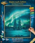 Malen nach Zahlen SCHIPPER "Meisterklasse Premium - Polarlichter", blau (blau,