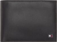 Geldb&ouml;rse TOMMY HILFIGER "ETON CC FLAP AND COIN POCKET", Herren, schwarz, Leder,