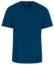 T-Shirt TRIGEMA "TRIGEMA T-Shirt aus Biobaumwolle", Herren, Gr. S, blau (saphir,