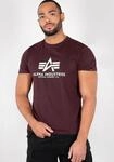 T-Shirt ALPHA INDUSTRIES "Basic T-Shirt", Herren, Gr. L, rot (deep maroon),...