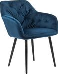 Esszimmerstuhl SALESFEVER "Coventry Komfortabler Polstertuhl im eleganten Stil", blau