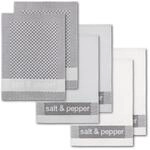 Geschirrtuch DYCKHOFF "Salt & Pepper, Ma&szlig;e je Tuch ca. 50x70 cm", grau, B:50cm