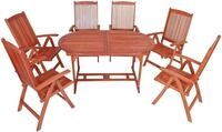 Garten-Essgruppe GARDEN PLEASURE "STOCKHOLM", braun (braun, braun, braun), B:290cm