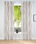 Gardine OTTO HOME "Dimona" Gr. 1, beige (creme, schoko), B:140cm H:145cm, Voile,