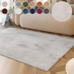 Hochflor-Teppich ESPRIT "Alice ESP-4377, Kunstfell" Gr. 1, beige (greige), B:70cm