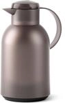 Isolierkanne EMSA "Samba", braun (taupe, transluzent), B:14,4cm H:28cm, Glas,