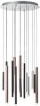 BRILLIANT Pendelleuchte "Cembalo", braun (braun, kaffee), 16, &Oslash; 55,3cm H: 180cm, 1