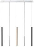 BRILLIANT Pendelleuchte "Cembalo", schwarz (alu, schwarz, braun), 5, H: 120cm, 1