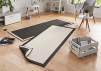 Teppich HANSE HOME "Panama Wendeteppich" Gr. 13, schwarz, B:80cm H:5mm L:350cm,