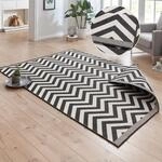 Teppich NORTHRUGS "Palma Wendeteppich" Gr. 3, schwarz, B:120cm H:5mm L:170cm,