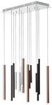 BRILLIANT Pendelleuchte "Cembalo", braun (braun, kaffee), 14, H: 180cm, 1 Stk.,