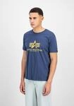 T-Shirt ALPHA INDUSTRIES "Basic BL T-Shirt", Herren, Gr. XL, blau (new navy),