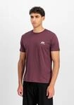 T-Shirt ALPHA INDUSTRIES "Basic T-Shirt SL", Herren, Gr. S, rot (deep maroon),