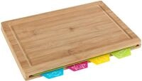 Schneidebrett WENKO "Modell Bella", bunt (braun, bunt), B:22,5cm H:2,3cm L:32,5cm,