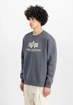 Sweatshirt ALPHA INDUSTRIES "Basic Sweater", Herren, Gr. XL, grau (grauschwarz),