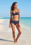 Push-Up-Bikini-Top S.OLIVER "Spain", Damen, Gr. 38, Cup A, blau (marine), Microfaser,