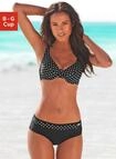 B&uuml;gel-Bikini LASCANA, Damen, Gr. 36, Cup B, schwarz-wei&szlig; (schwarz, wei&szlig;),