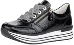Plateausneaker REMONTE, Damen, Gr. 40, schwarz, Lackleder, gl&auml;nzend, Schuhe