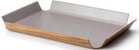 Tablett CONTINENTA, grau (taupe), B:34cm L:45cm, Holzpapier, Tabletts, Tablett