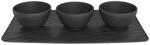 Dipschale VILLEROY & BOCH "Dipsch&auml;lchen-Set Manufacture Rock 3er Set schwarz",