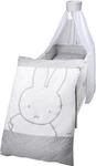 Himmelbettgarnitur ROBA "miffy", grau, Baumwolle, Himmelbettgarnituren,