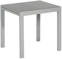 Gartentisch MERXX, silber (silberfarben), B:80cm H:75,5cm T:120cm, Tische,