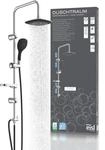 Duschsystem EISL "Duschtraum", schwarz (schwarz, chromfarben), H:101cm T:19cm,