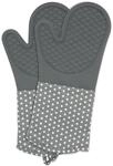 Topfhandschuhe WENKO "Modell Silikon", grau, Baumwolle, Silikon, Topflappen,