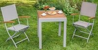 Gartentisch MERXX "Balkonauszieh-tisch", beige (beige, silber), B:65cm H:75cm
