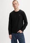 Langarmshirt LEVI'S, Herren, Gr. L, schwarz (mineral schwarz), Jersey, Obermaterial: