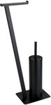 WC-Garnitur WENKO "Lirio", schwarz, B:15cm H:68,5cm L:30cm, Metall,