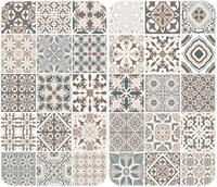 Herd-Abdeckplatte WENKO "Universal Modell Kachel", bunt (bunt, grau), B:30cm H:5,5cm