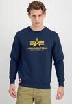 Sweatshirt ALPHA INDUSTRIES "Basic Sweater", Herren, Gr. S, blau (new navy),