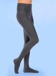 Strickstrumpfhose HUDSON, Damen, Gr. 2/45, grau (grau, meliert), 90% Baumwolle, 8%