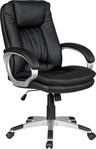 Schreibtischstuhl SALESFEVER "Ergonomischer B&uuml;rostuhl", schwarz (schwarz, silber,