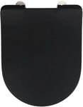 WC-Sitz WENKO "Sedilo matt Schwarz", schwarz, B:36,2cm L:45,2cm, Duroplast,