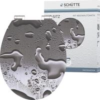 WC-Sitz SCH&Uuml;TTE "Grey Steel", grau, B:370cm L:430cm, MDF - Mitteldichte