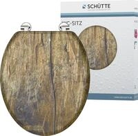 WC-Sitz SCH&Uuml;TTE "Solid Wood", braun (holzfarben), B:370cm L:435cm, MDF -