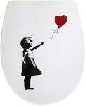 WC-Sitz ADOB "Roter Ballon", rot (schwarz, wei&szlig;, rot), B:36cm L:45,5cm, Thermoplast,